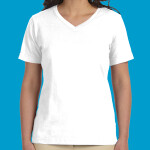 Ladies' Combed Ringspun Jersey V-Neck T-Shirt